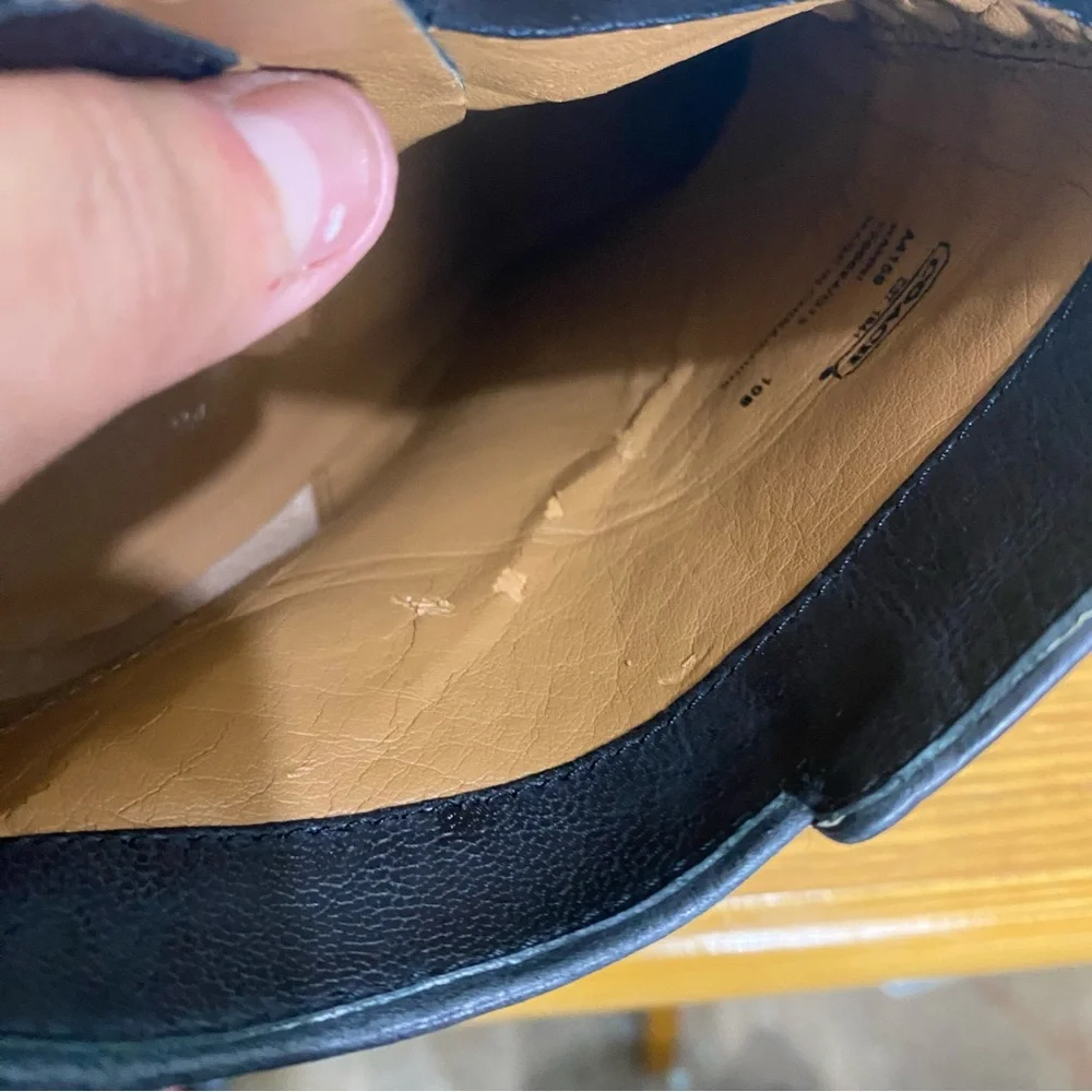 Coach‎ Hanni Leather Black Booties Heeled Sz 10 Read Description Please - Picture 14 of 15